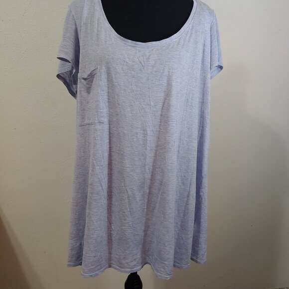 Eileen Fisher Silk Blend Pocket T Shirt Women's Plus Size 1X - Picture 1 of 6